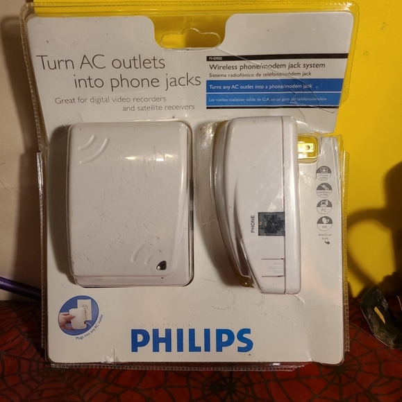 Philips Wireless Phone Modem Jack System PH0900 Turn AC Outlets to Phone Jacks#b - Picture 1 of 3